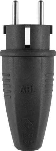ABL Original Stecker 1506 SK+F/B Gummi sw - 100000039