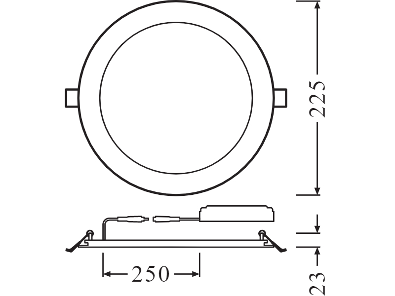 Ledvance LED-Downlight DOWNLIGHT SLIM ALU 205 22 W 3000 K WT - 4058075064003