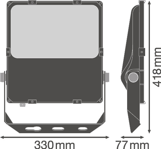 Ledvance LED floodlight FLOODLIGHT PERFORMANCE DALI ASYM 55x110 100W 4000K BK - 4058075760554