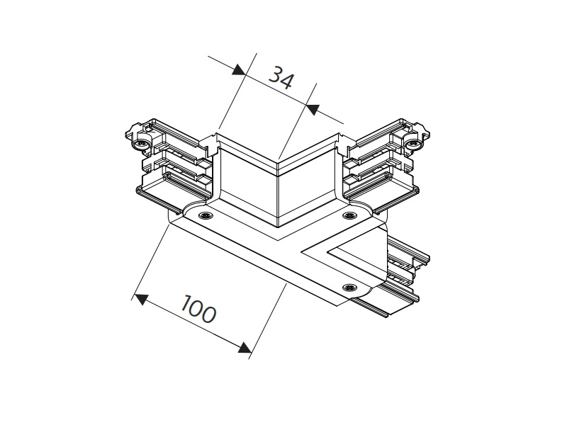 Oktalite T-Kupplung, XTS 36 schwarz