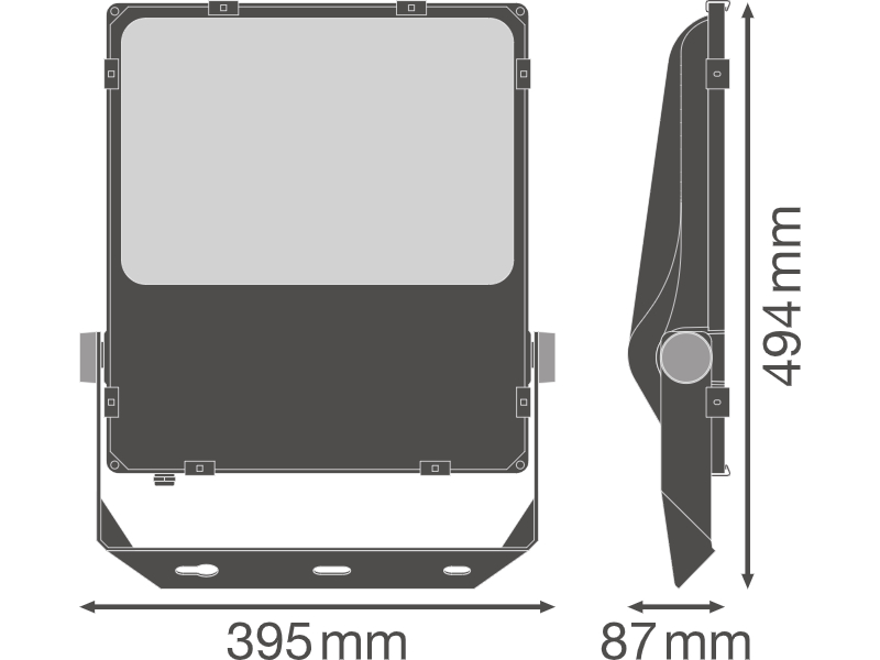 Ledvance LED-Fluter FLOODLIGHT PERFORMANCE ASYM 55x110 200 W 3000 K BK - 4058075353558