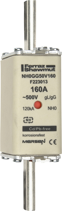 Mersen NH-Sicherungseinsatz SF Gr.0 gG 160A/500V KM NH0GG50V160 - F223013