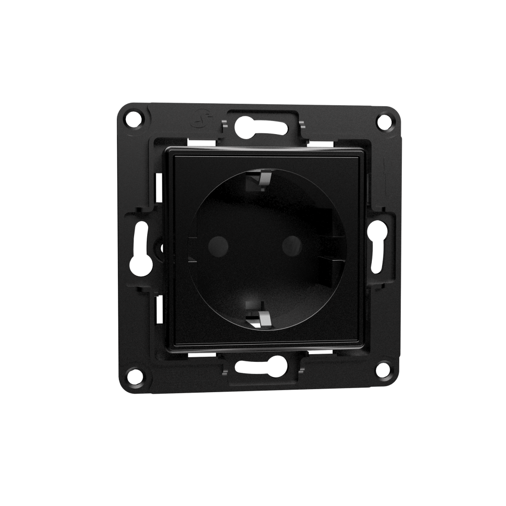 Shelly Unterputz Zubehör Wall Socket EU Wandsteckdose Schwarz