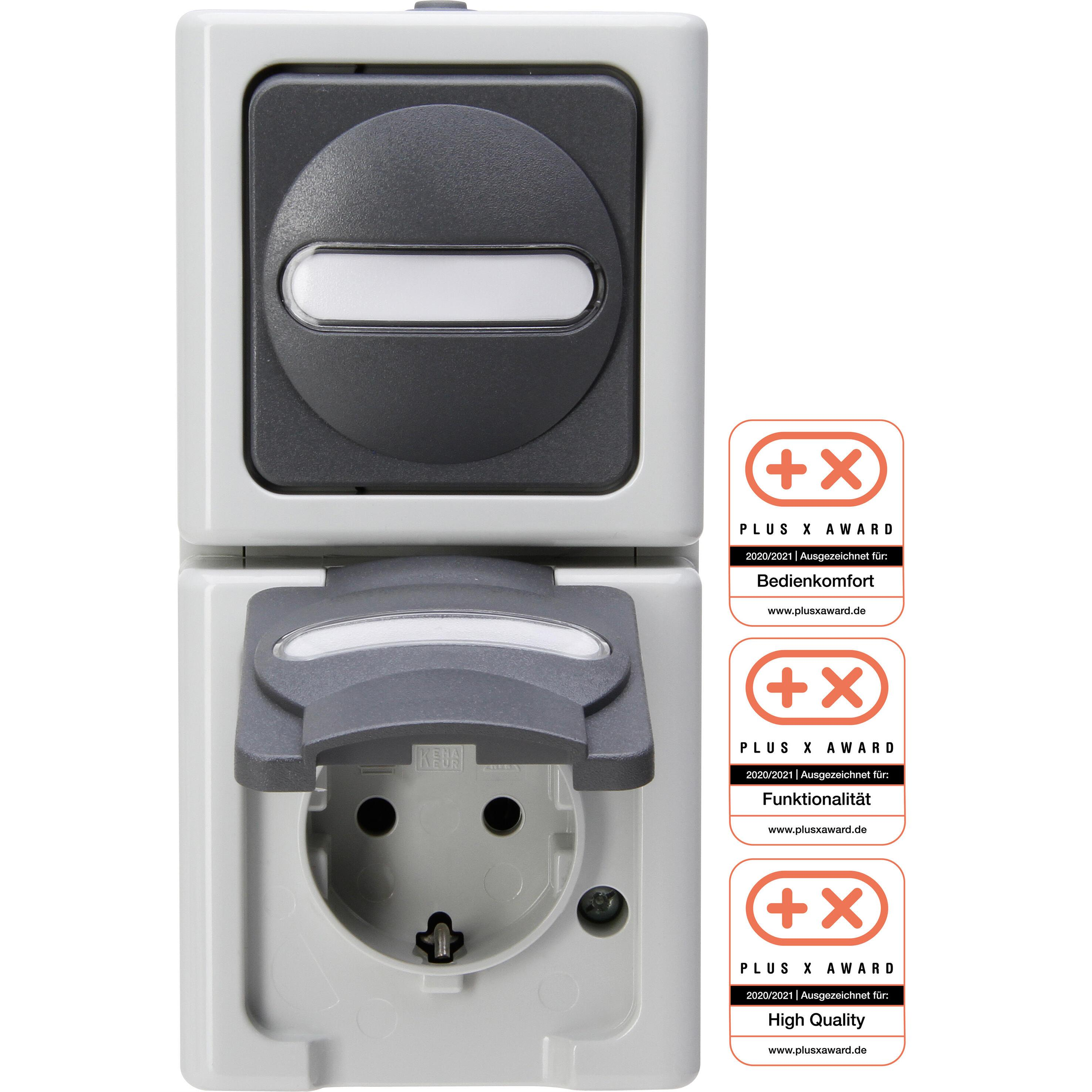 Kopp Steckd.-Kombination Uni-Schalt. gr 130856009