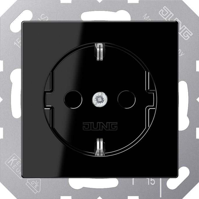 Jung SCHUKO-Steckdose schwarz A 1520 BF SW günstig online kaufen