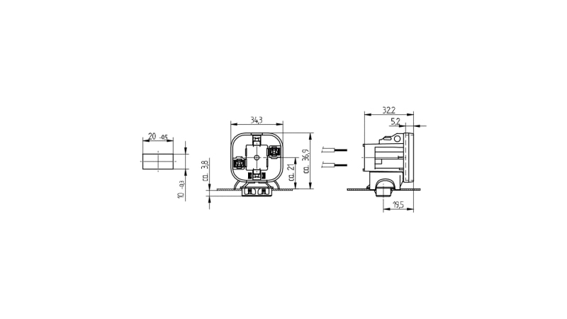 BJB Lampholder G24/GX24 for CFL/TC-D, TC-T 26.745.1731.50