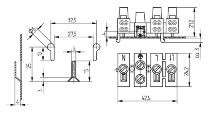 BJB 4-pole screw / push-wire terminals 48.121.0411.51