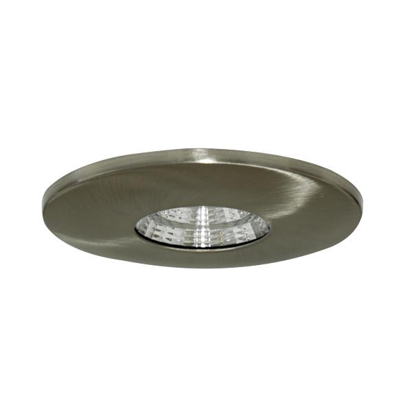 Brumberg recessed LED downlight, switchable, nickel matt, round - 38371153