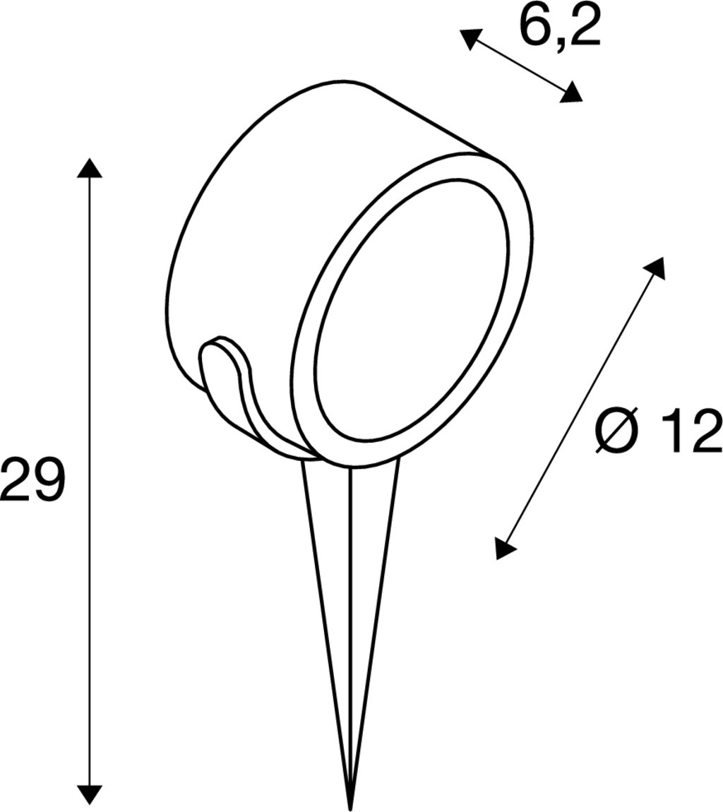 SLV SITRA 360 SPIKE, Outdoor Spiessleuchte, einflammig, TCR-TSE, IP44, anthrazit, max. 9W - 231525