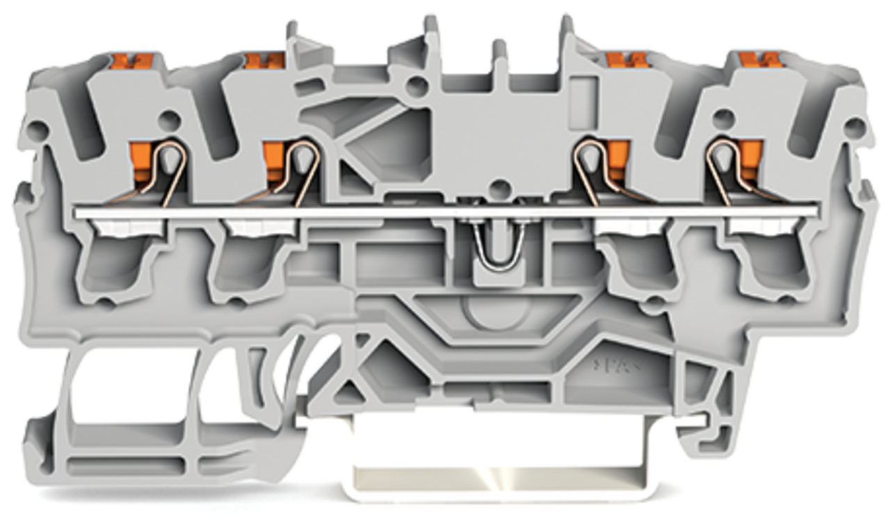 WAGO GmbH & Co. KG 4-Leiter-Durchgangsklemme 2,5qmm, grau 2202-1401
