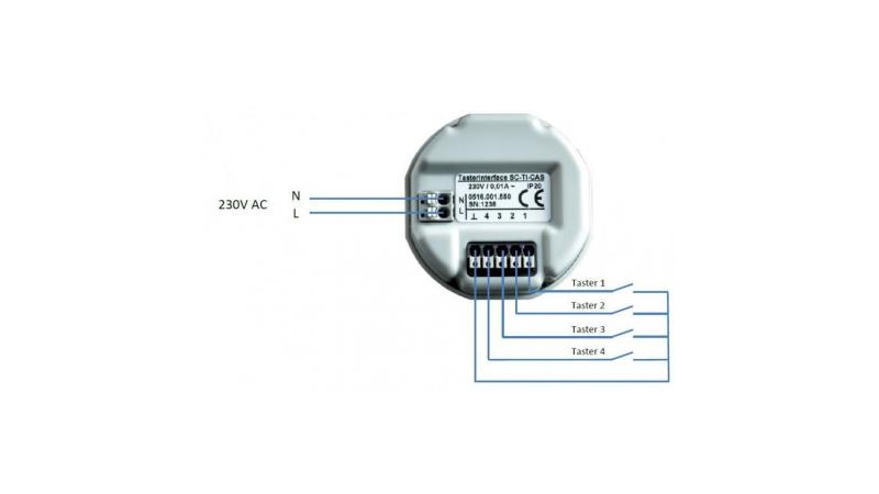 RP-Technik Casambi Bluetooth push-button interface Flush mounted Ropag - CO-WWUPTA/SC-TI-CAS