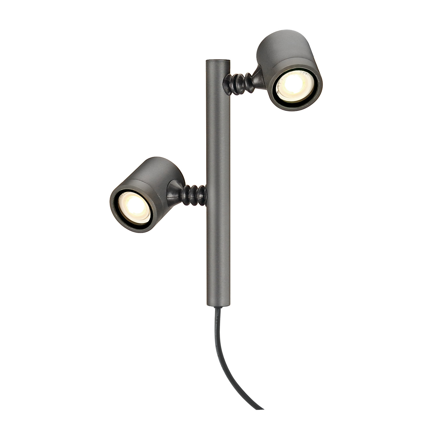 SLV MYRA SPOT, Outdoor Spiessleuchte, zweiflammig, LED GU10 51 mm, IP44, anthrazit, 18 W - 233185