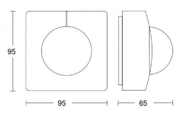 Steinel Professional motion detector IS 345 PF surface mounted square