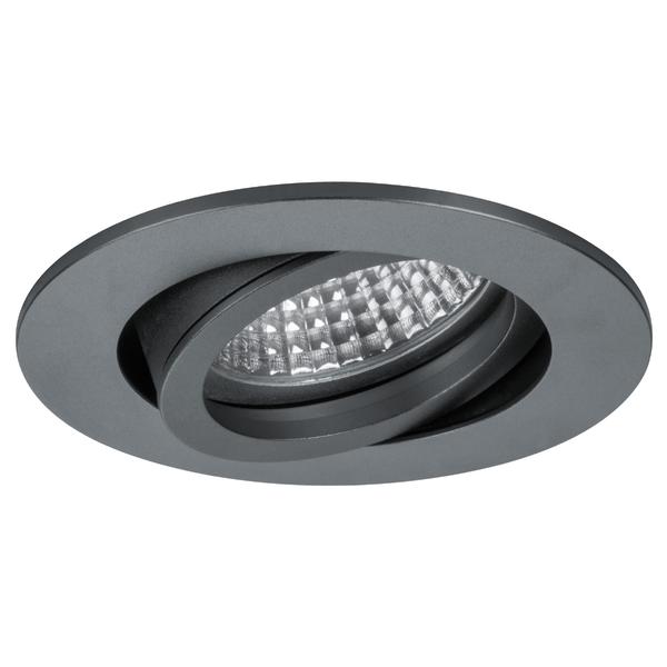 Brumberg recessed LED spotlight dim2warm, titan matt, round - 12643643