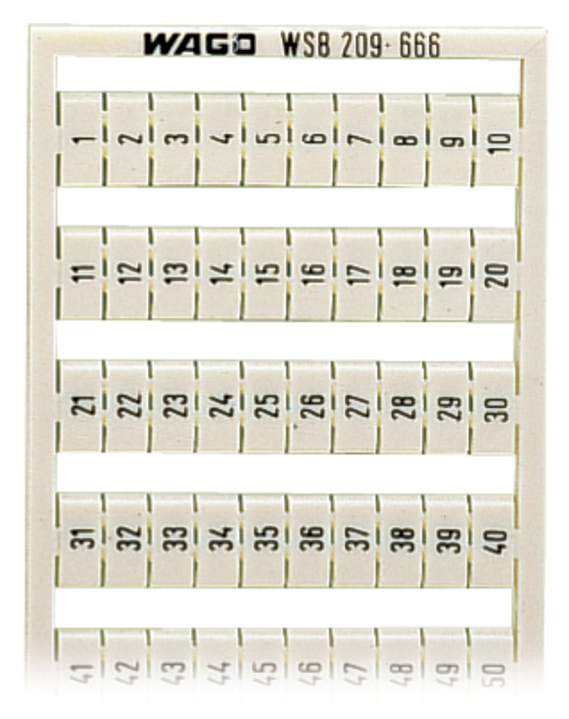 WAGO GmbH & Co. KG WSB-Bezeichnungssystem S: 1-50 (2x) 209-666