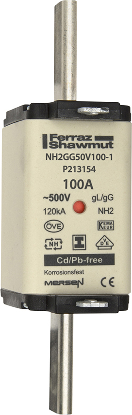 Mersen NH-Sicherungseinsatz SG Gr.2 gG 100A/500V KM NH2GG50V100-1