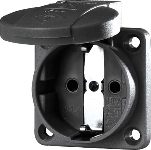 Mennekes Schuko-Anbau-Steckdose 16A,2p+E,230V,sw 11032 günstig online kaufen