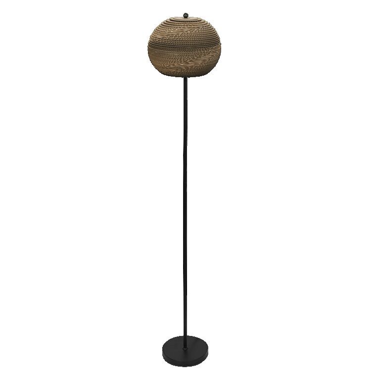 LEDVANCE Stehleuchte Ball Höhe 116 cm, braun, Wellpappe, E27 günstig online kaufen
