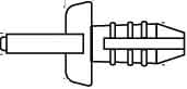 HellermannTyton Spreizniet 5.0-5.5mm PA6 sw HTWD-R6B