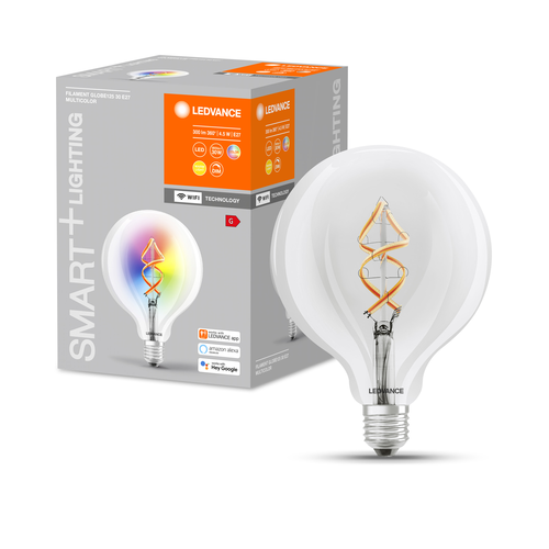 Ledvance LED lamp SMART+ WiFi Filament Globe RGBW 30  4.5 W/2700 K E27  - 4058075609938