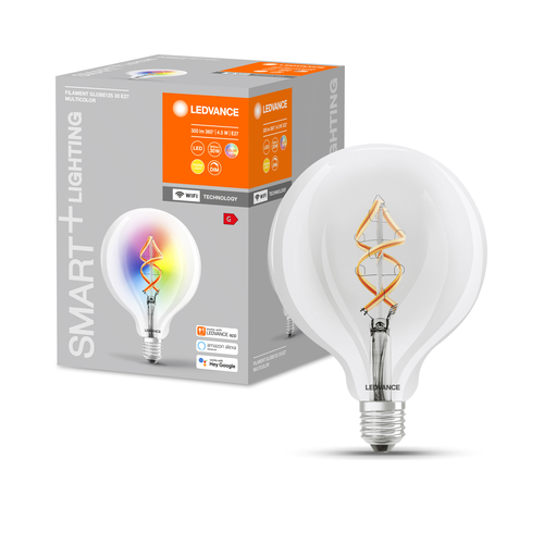 Ledvance LED-Leuchtmittel SMART+ WiFi Filament Globe RGBW 30  4.5 W/2700 K E27 