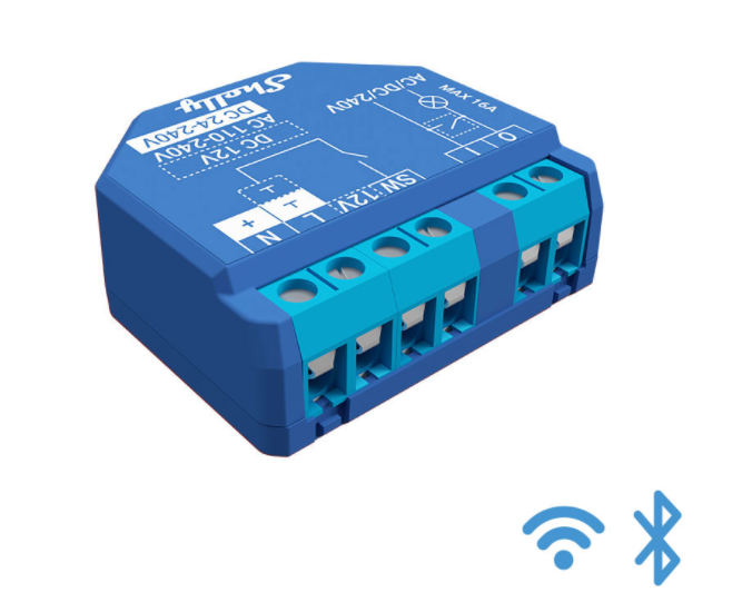 Shelly Unterputz Plus 1 Relais max 16A 1 Kanal WLAN BT