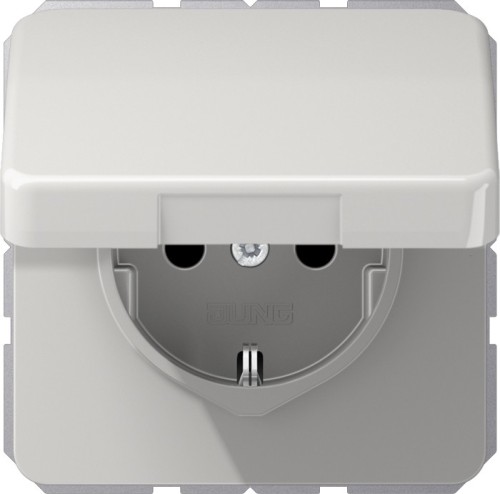 Jung SCHUKO-Steckdose lichtgrau CD 1520 BFKL LG - CD1520BFKLLG günstig online kaufen