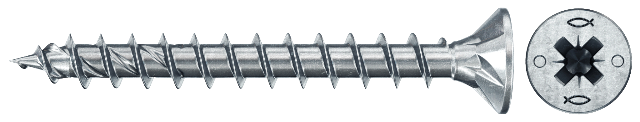 Fischer Deutschl. Spanplattenschr.Pwr-Fast 2 4,5x45 SK blvz VG PZ 670303