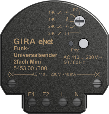 Gira Funk Universalsender Mini 2fach 545300