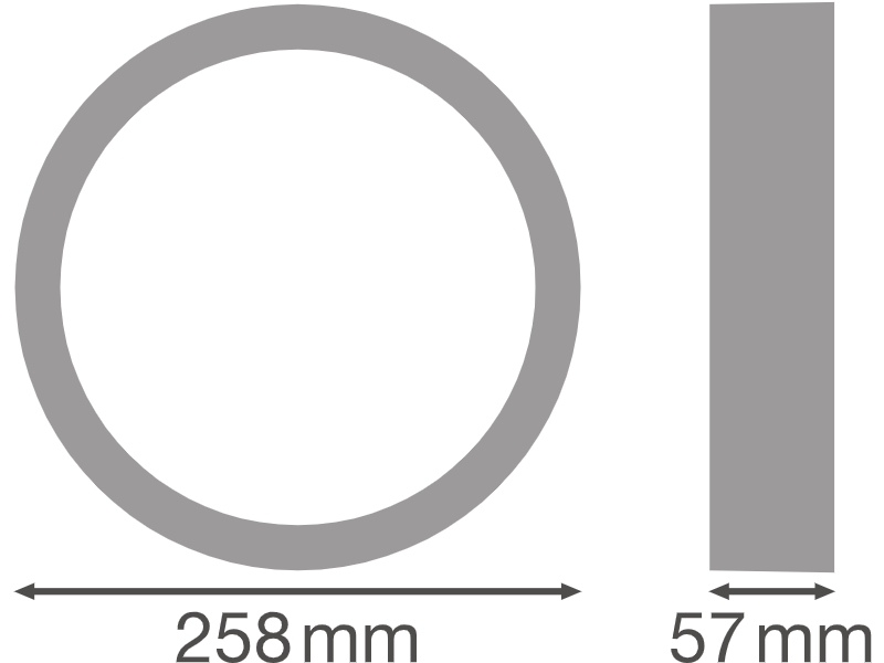 Ledvance LED-Wand- und Deckenleuchte SURFACE BULKHEAD RING 250 WT