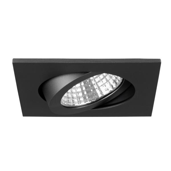 Brumberg recessed LED spotlight, IP65, titan matt, square - 12355643