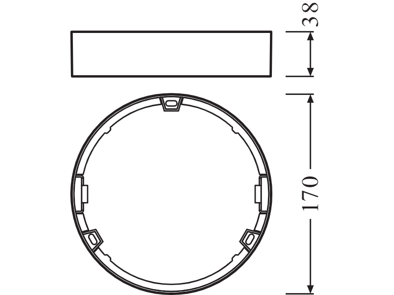 Ledvance luminaire accessory frame DOWNLIGHT SLIM ROUND FRAME 155 WT