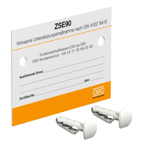OBO Bettermann Vertr Kennzeichnungsschild f.Zugentlastung KS-ZSE DE - 7215750