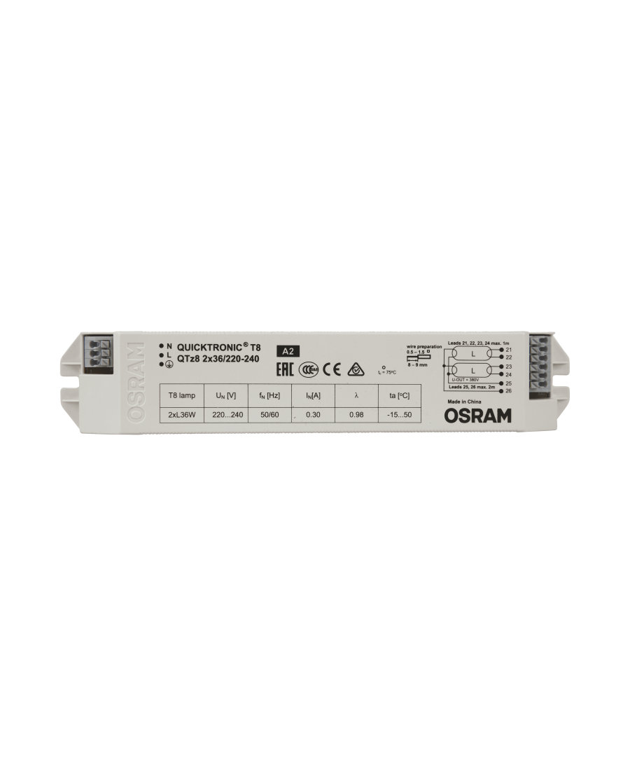 Osram electronic ballast ECG-FL OSRAM QTZ8 2X36/220-240