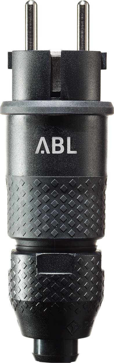 ABL GmbH 2KT-Schuko-Stecker sw/sw 2,5 qmm 1529100