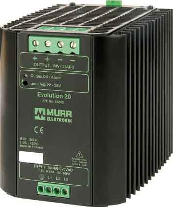 Murrelektronik Primärschaltregler 2/3-ph. 520V/ 24-28V/20ADC 85002