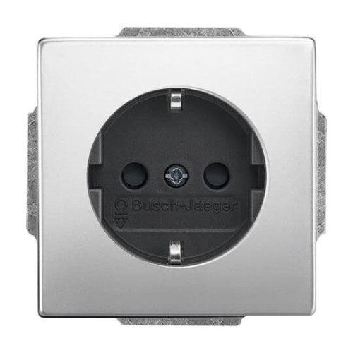 Busch-Jaeger SCHUKO Steckdosen-Einsatz edelstahl 2300 EUCB-866 - 2CKA002013 günstig online kaufen