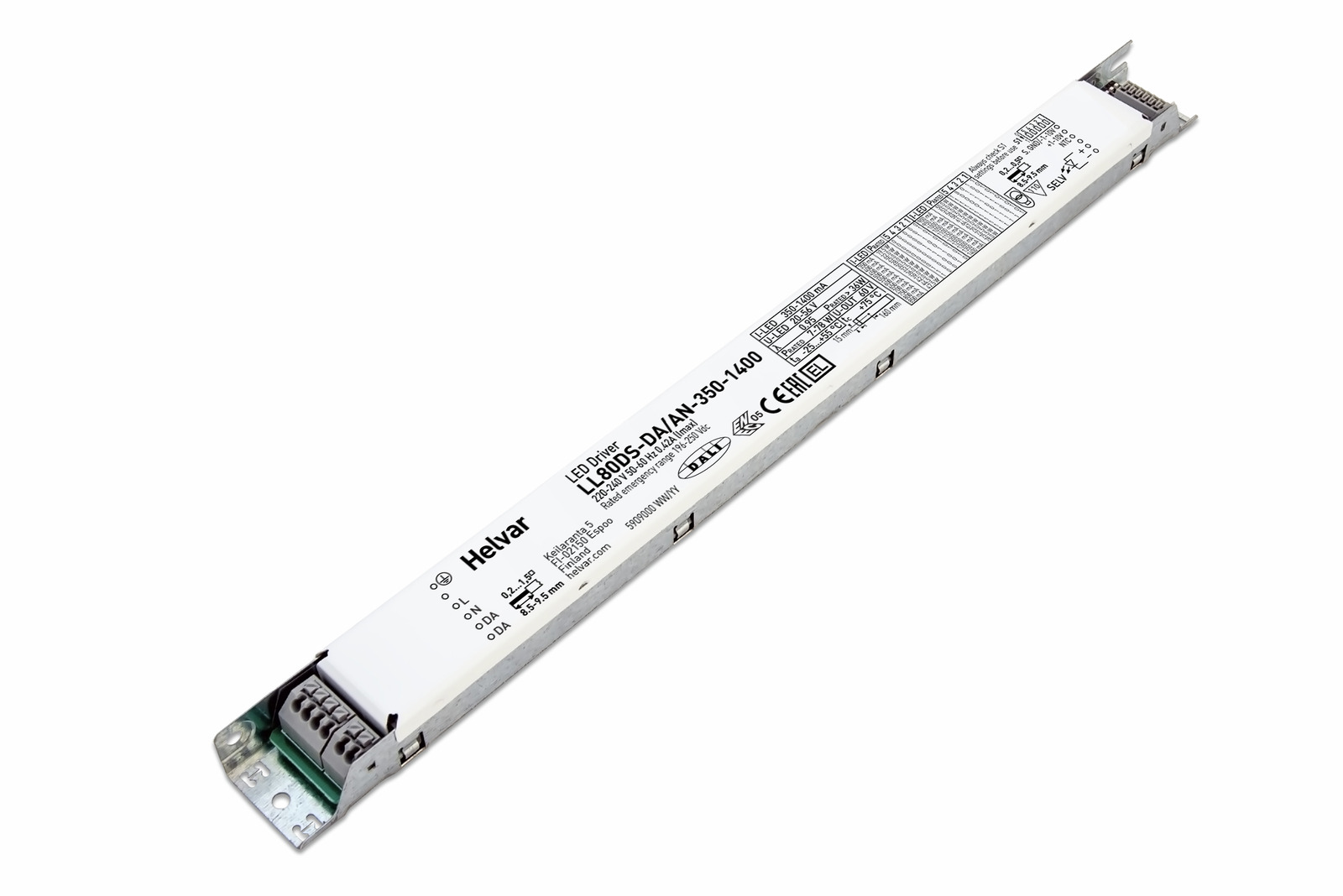 Helvar dimmable LED driver 1-10 V 80W LL80DS-DA-AN-350-1400 - 590900