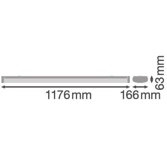 Ledvance LED-Lichtleiste LINEAR SURFACE IP44 1200 P 32W 830 WT