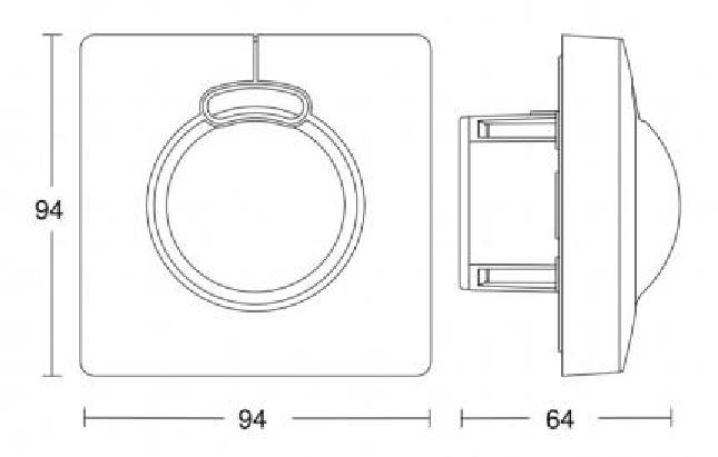 Steinel Professional motion detector HF 3360 PF flush mounted square