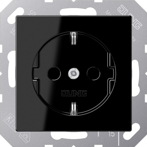Jung SCHUKO Steckdose 16 A 250 V, schwarz 1521 BF SW - A1521BFSW günstig online kaufen