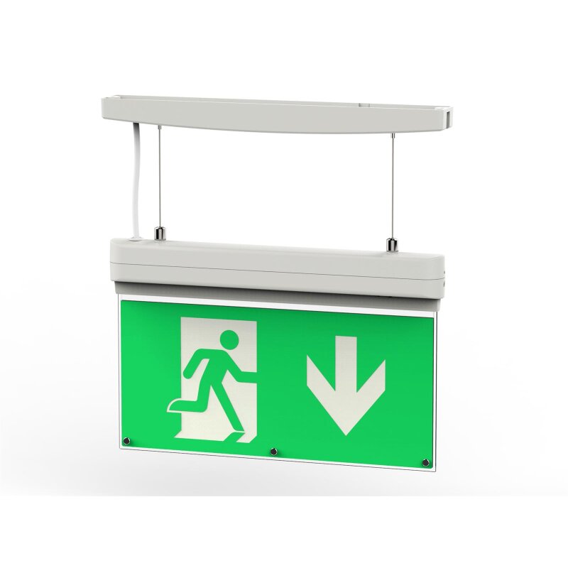 DOTLUX LED rescue light EXITmulti, 2W 6000K incl. 6 pictograms 3h operation. Li-FEPO4 autom. Self-test - 3177-160120