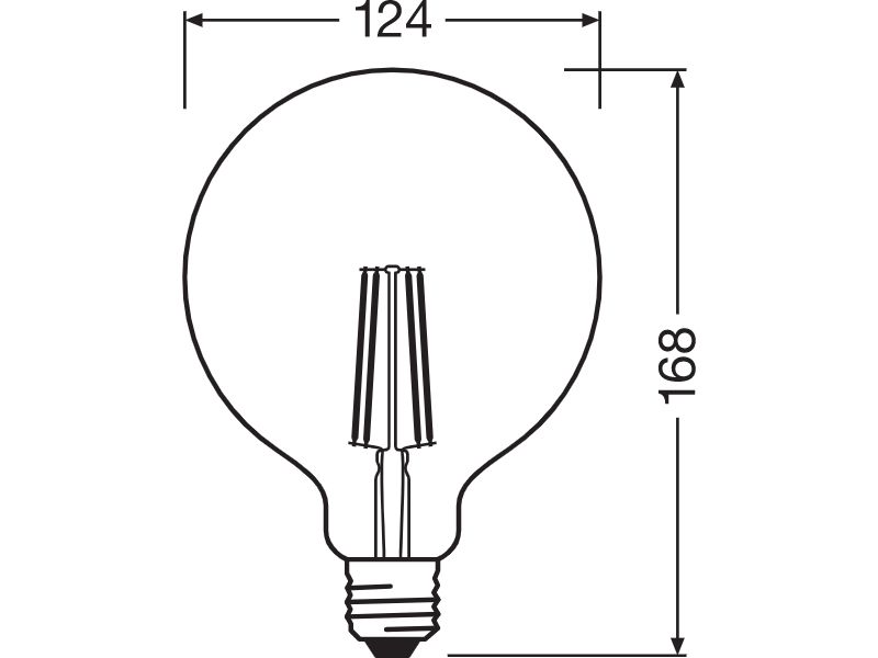 Ledvance LED-Leuchtmittel SMART+ WiFi Filament Globe Dimmable 60 5,5W E27 - 4058075528291