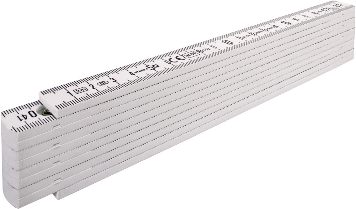 Stabila Kunststoff-Gliedermaßstab 2m, metrisch 1107, ws