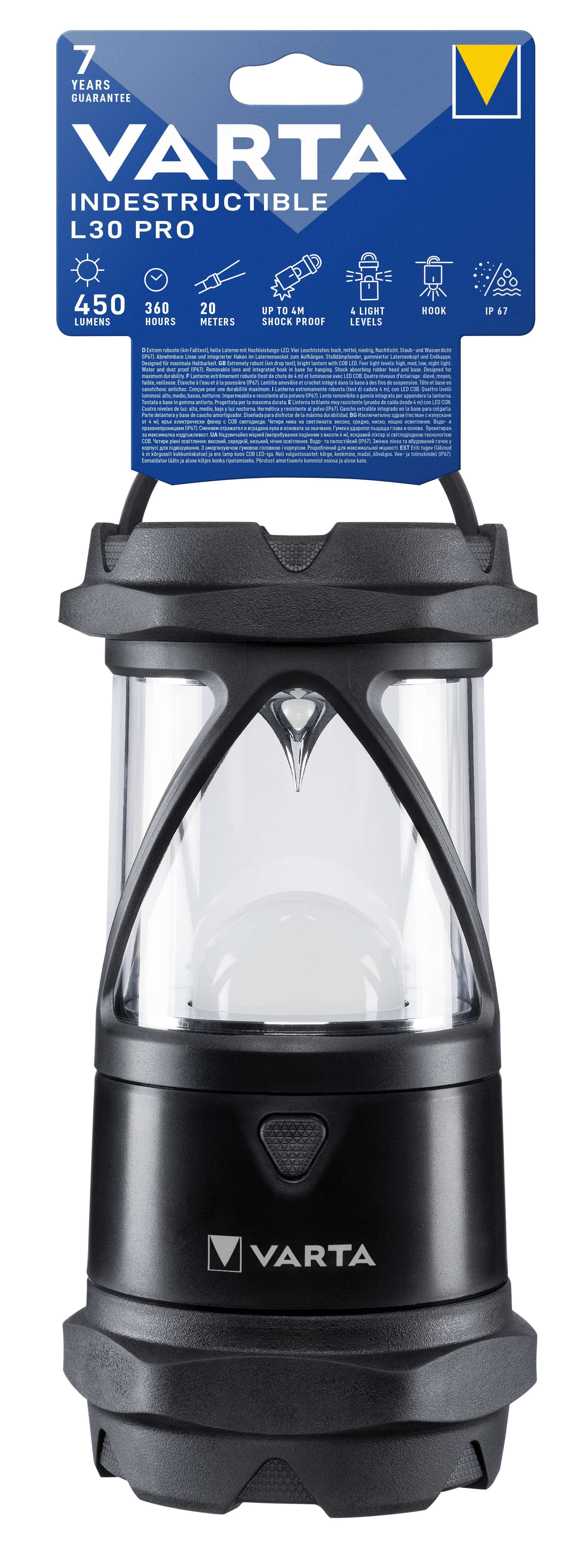 Varta Cons.Varta LED-Taschenlampe L30 Pro 6AA o.Batt. IndestructibleL30Pro