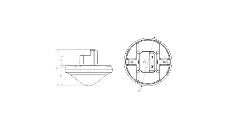 Theben Installation PIR Motion Detector theRonda P360 Slave UP WH white - 2080030