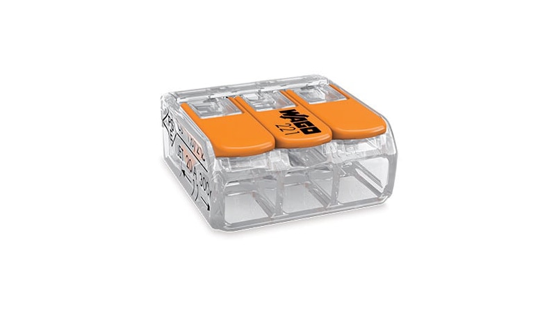 WAGO 3-COMPACT-Verbindungsklemme 4 mm² transparent - 221-413