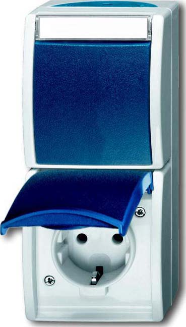 Busch-Jaeger Kombination SCHUKO Steckdose, mit Wipp. 2601/6/20 EBW-53 - 2CK günstig online kaufen