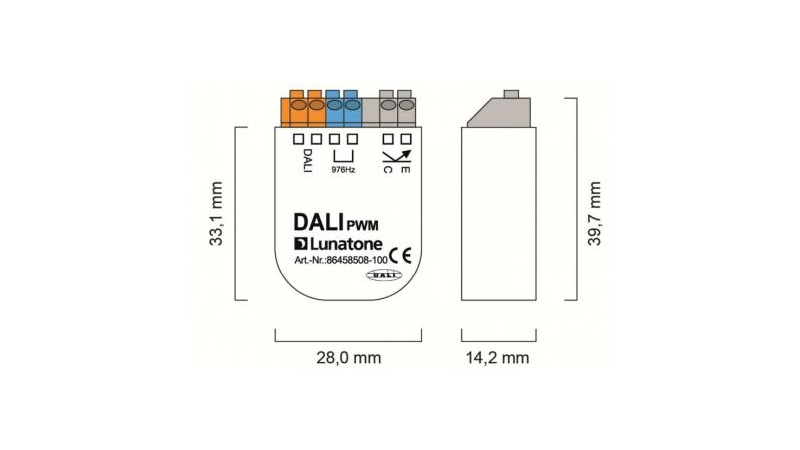 Lunatone Light Management DALI Interface Module DALI PWM 100mA - 86458508-100