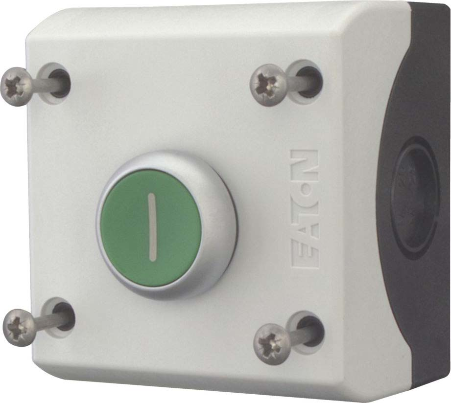 Eaton Drucktaster 1S1Ö,flach,gn,Aufb. M22-D-G-X1/KC11/I